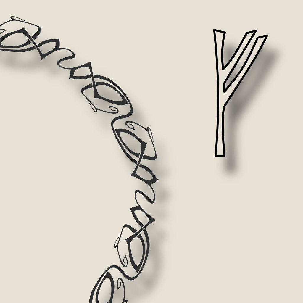 Our Knotwork Border paired with our Branch Rune Style
Custom Elder Futhark Rune Sets, Made In Canada By True North Runes