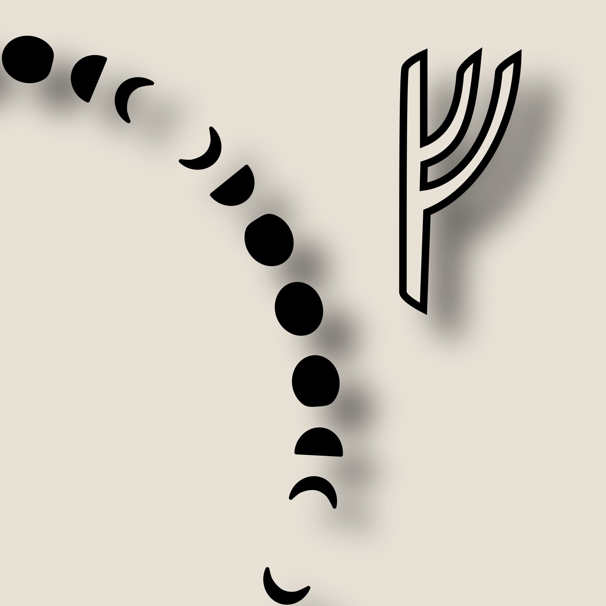 Our Lunar Phase Border paired with our Bowed Rune Style
Custom Elder Futhark Rune Sets, Made In Canada By True North Runes