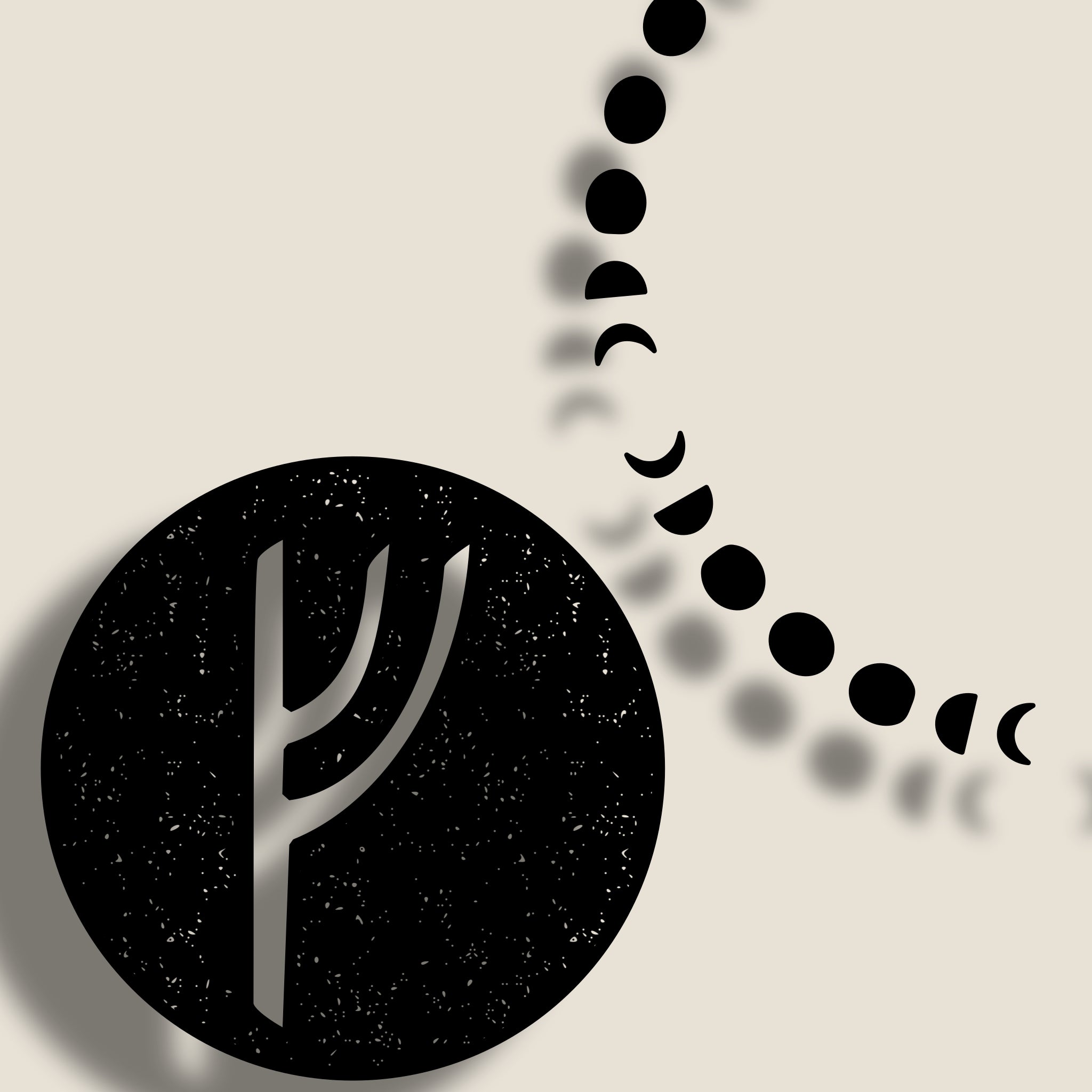Our Lunar Phase Border paired with our Bowed Rune Style
Custom Elder Futhark Rune Sets, Made In Canada By True North Runes