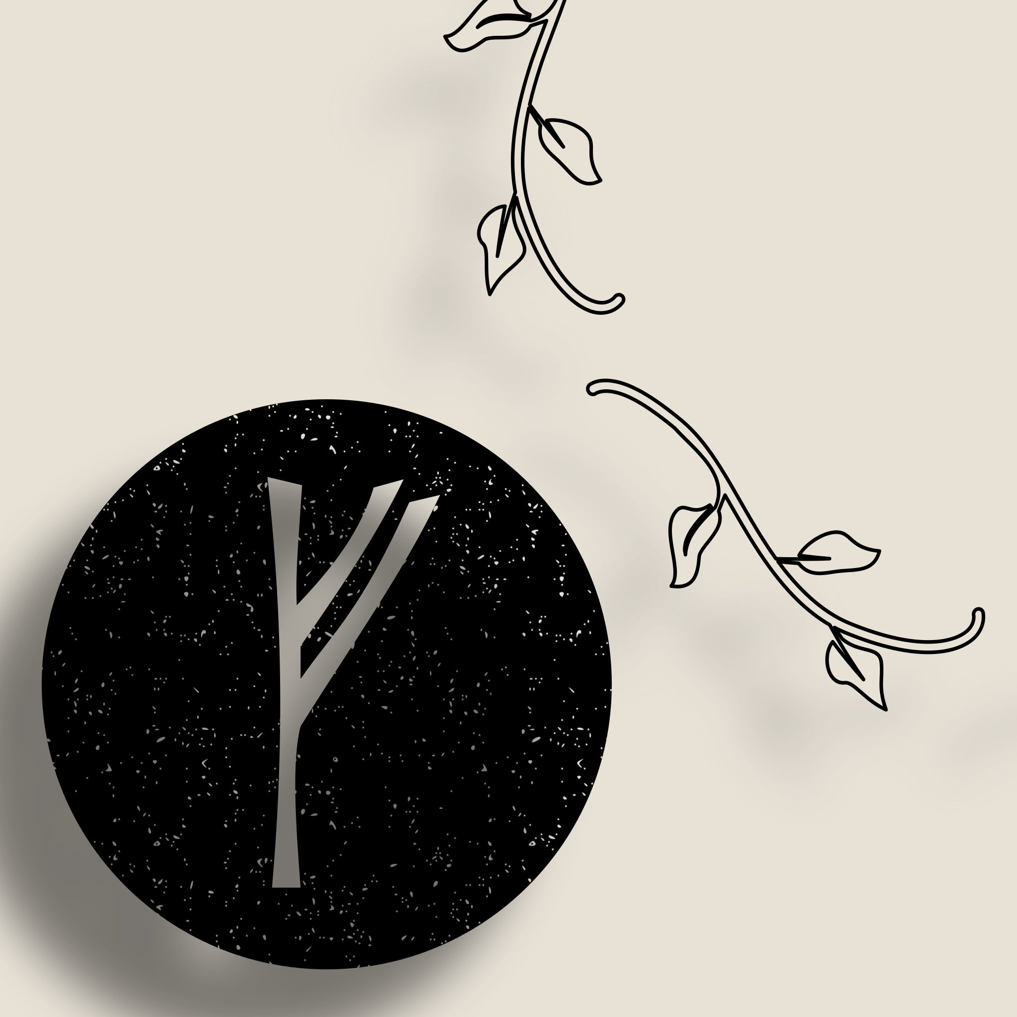 Our Vine Border paired with our Branch Rune Style
Custom Elder Futhark Rune Sets, Made In Canada By True North Runes