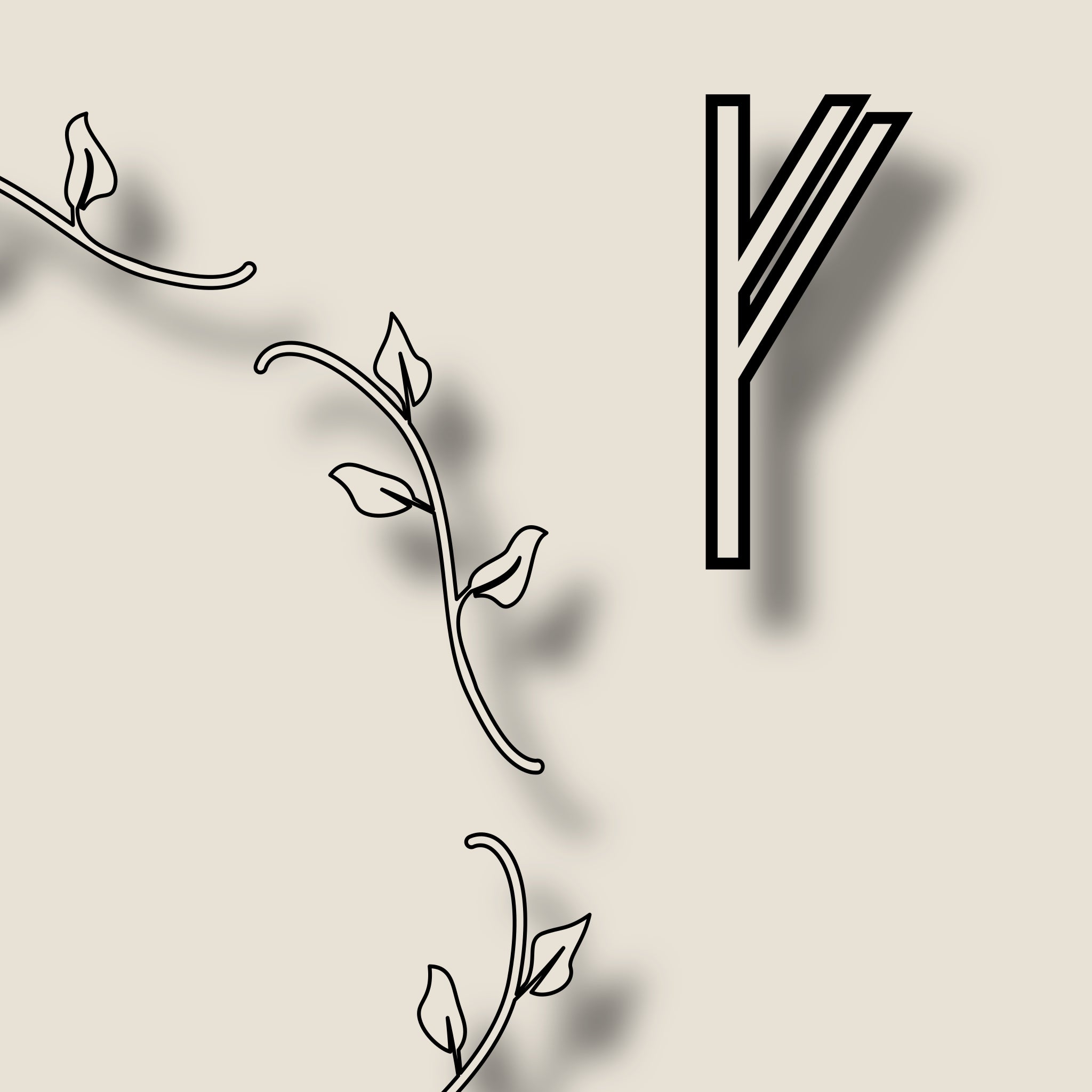 Our Vine Border paired with our Geometric Rune Style
Custom Elder Futhark Rune Sets, Made In Canada By True North Runes