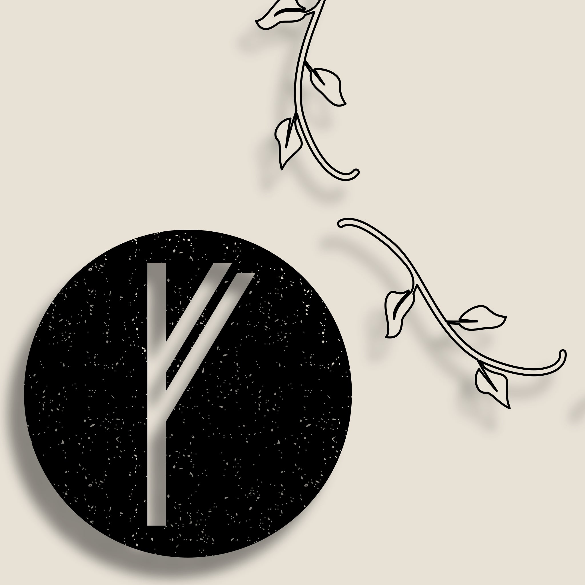 Our Vine Border paired with our Geometric Rune Style
Custom Elder Futhark Rune Sets, Made In Canada By True North Runes