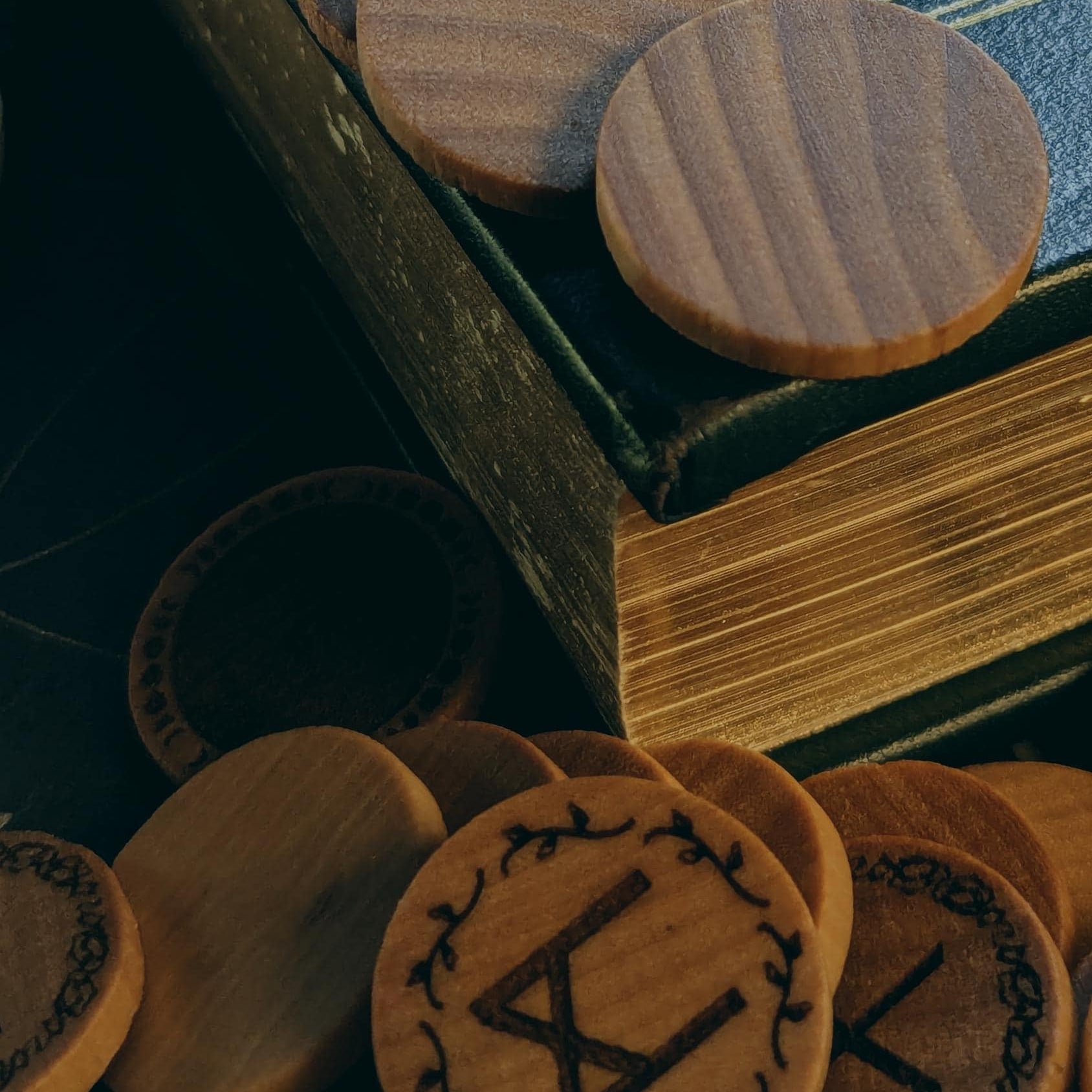Elder Futhark Rune Sets Engraved On Real Hardwood, Handmade In Canada